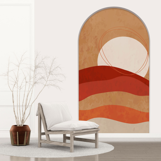 Optical Illusions Arch Wall Sticker - Boho Landscape