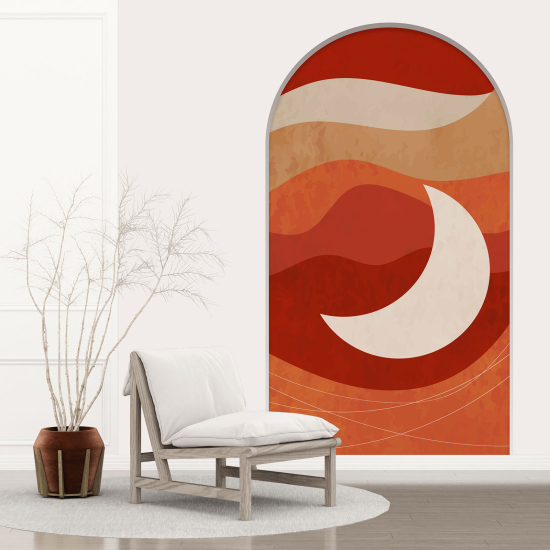 Optical Illusions Arch Wall Sticker - Boho Landscape