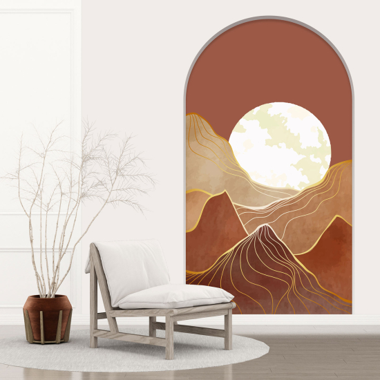 Optical Illusions Arch Wall Sticker - Boho Landscape