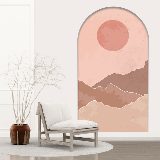 Optical Illusions Arch Wall Sticker - Boho Landscape