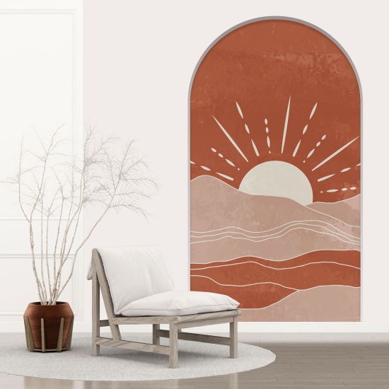 Optical Illusions Arch Wall Sticker - Boho Landscape