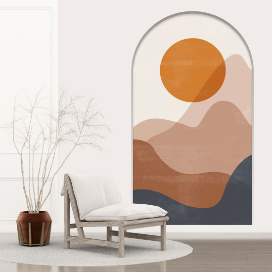 Optical Illusions Arch Wall Sticker - Boho Landscape