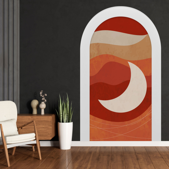 Optical Illusions Arch Wall Sticker - Boho Moon