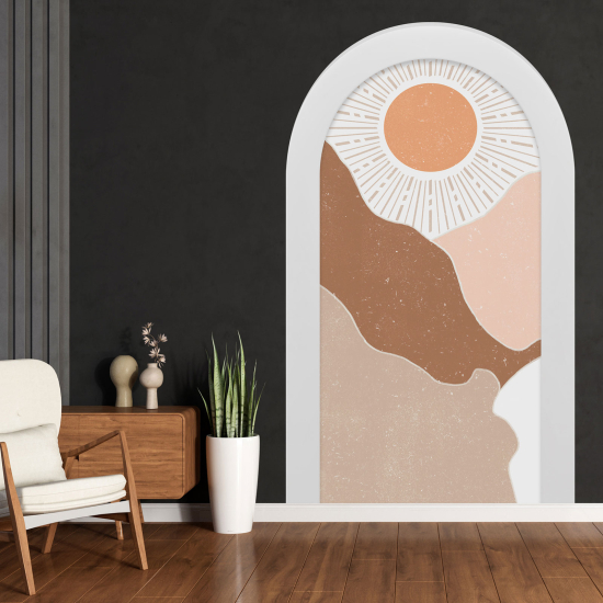 Optical Illusions Arch Wall Sticker - Boho Sun