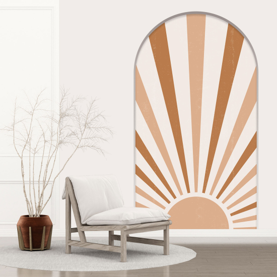 Optical Illusions Arch Wall Sticker - Boho Sun