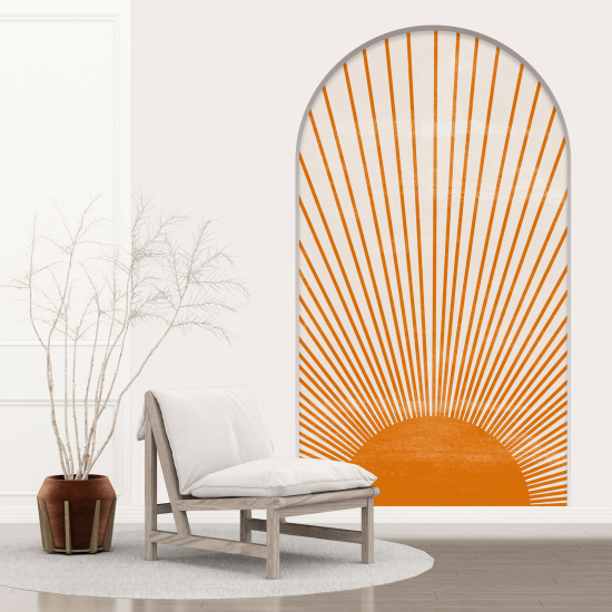 Optical Illusions Arch Wall Sticker - Boho Sun