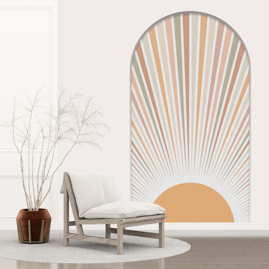 Optical Illusions Arch Wall Sticker - Boho Sun