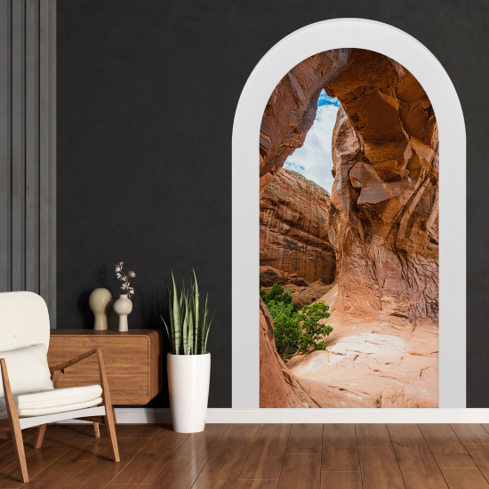 Optical Illusions Arch Wall Sticker - Cave