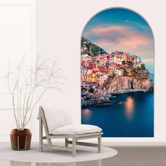 Optical Illusions Arch Wall Sticker - Cinque Terre