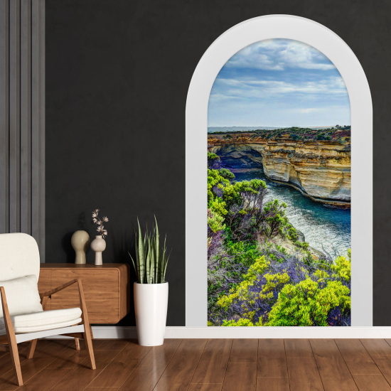 Optical Illusions Arch Wall Sticker - Cliffs