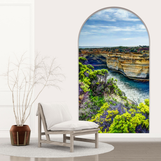 Optical Illusions Arch Wall Sticker - Cliffs