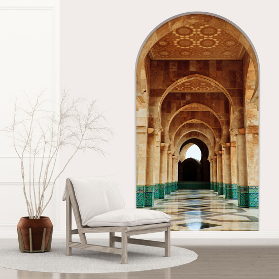 Optical Illusions Arch Wall Sticker - Corridor of Hassan II Mosque