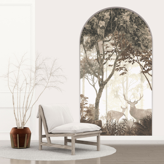 Optical Illusions Arch Wall Sticker - Deer