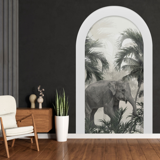 Optical Illusions Arch Wall Sticker - Elephant