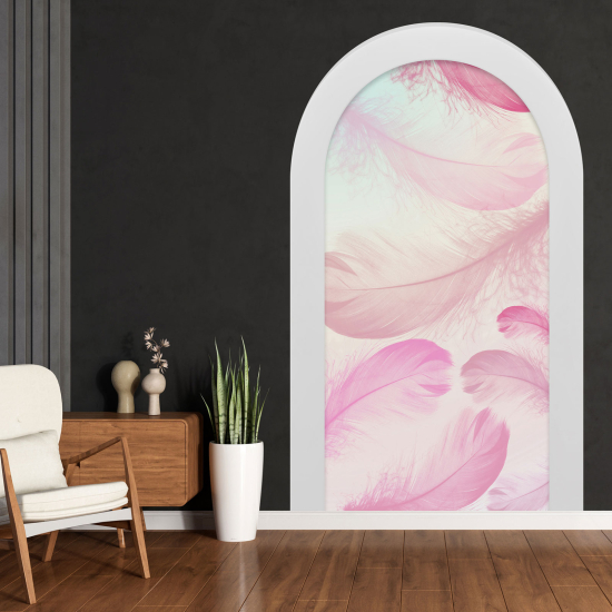 Optical Illusions Arch Wall Sticker - Feathers