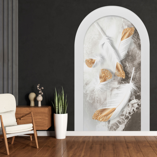 Optical Illusions Arch Wall Sticker - Feathers