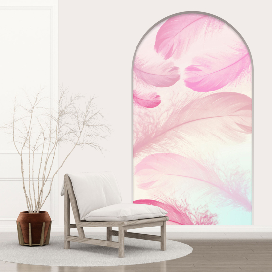 Optical Illusions Arch Wall Sticker - Feathers