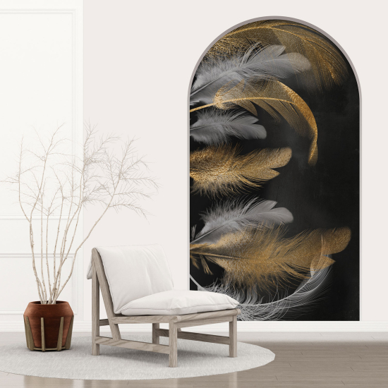 Optical Illusions Arch Wall Sticker - Feathers