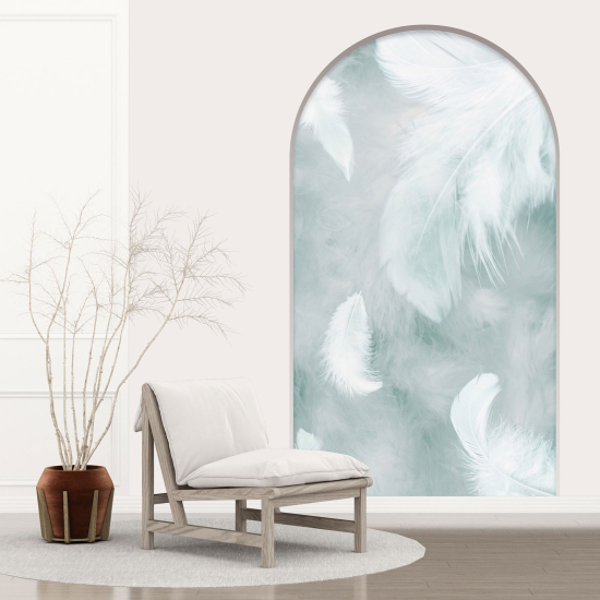 Optical Illusions Arch Wall Sticker - Feathers