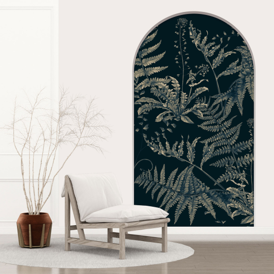 Optical Illusions Arch Wall Sticker - Fern Leaves