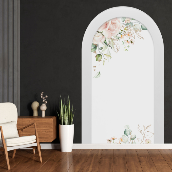 Optical Illusions Arch Wall Sticker - Flowers