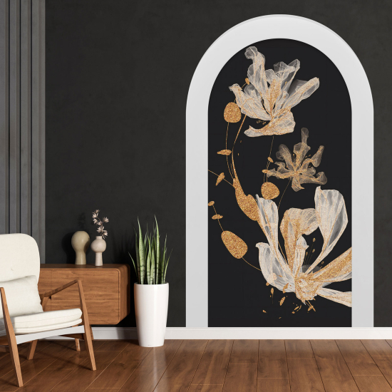 Optical Illusions Arch Wall Sticker - Flowers