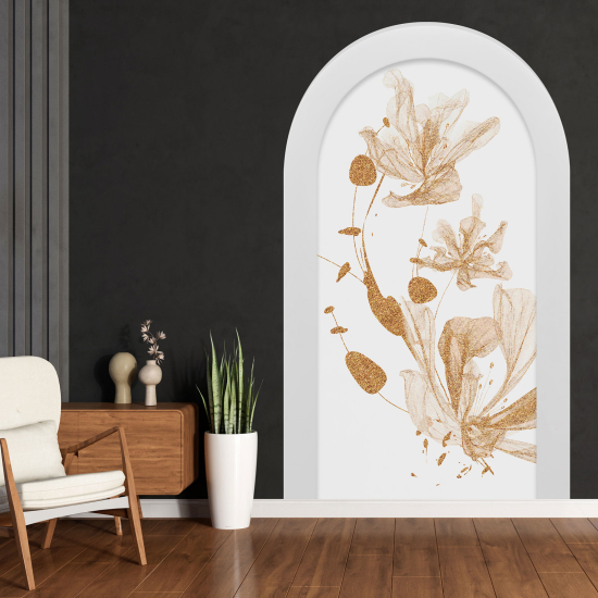 Optical Illusions Arch Wall Sticker - Flowers