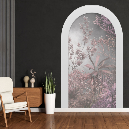 Optical Illusions Arch Wall Sticker - Flowers