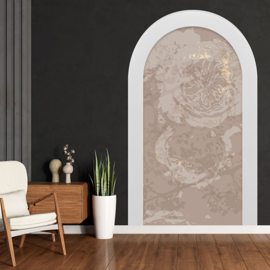 Optical Illusions Arch Wall Sticker - Flowers