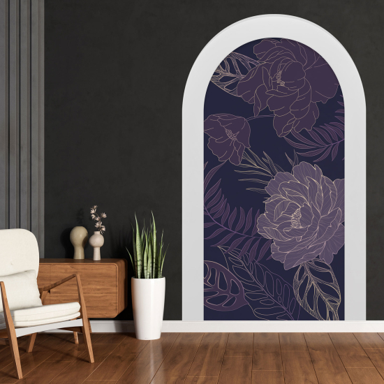 Optical Illusions Arch Wall Sticker - Flowers