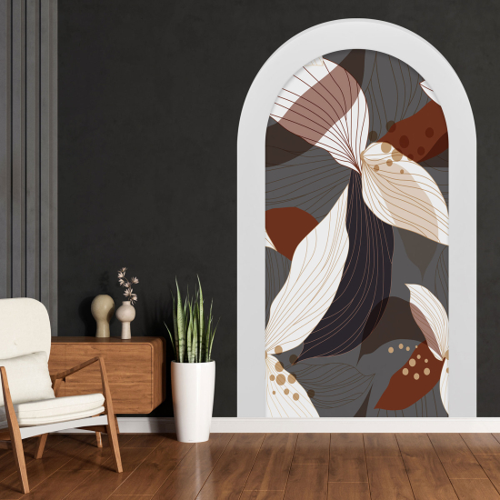 Optical Illusions Arch Wall Sticker - Flowers