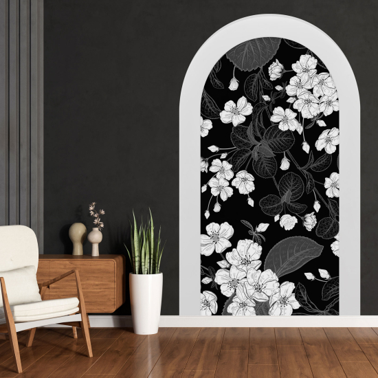 Optical Illusions Arch Wall Sticker - Flowers