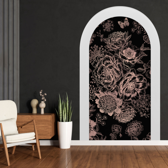 Optical Illusions Arch Wall Sticker - Flowers