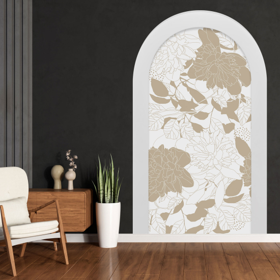 Optical Illusions Arch Wall Sticker - Flowers