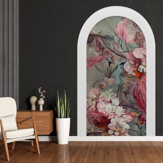 Optical Illusions Arch Wall Sticker - Flowers