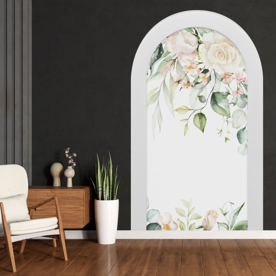 Optical Illusions Arch Wall Sticker - Flowers