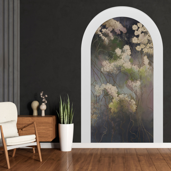 Optical Illusions Arch Wall Sticker - Flowers