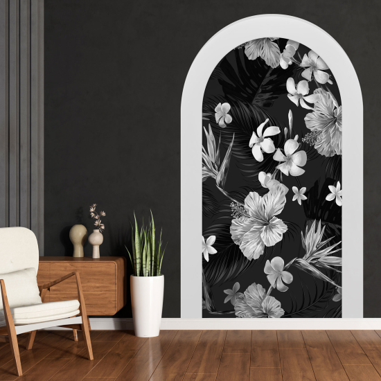 Optical Illusions Arch Wall Sticker - Flowers