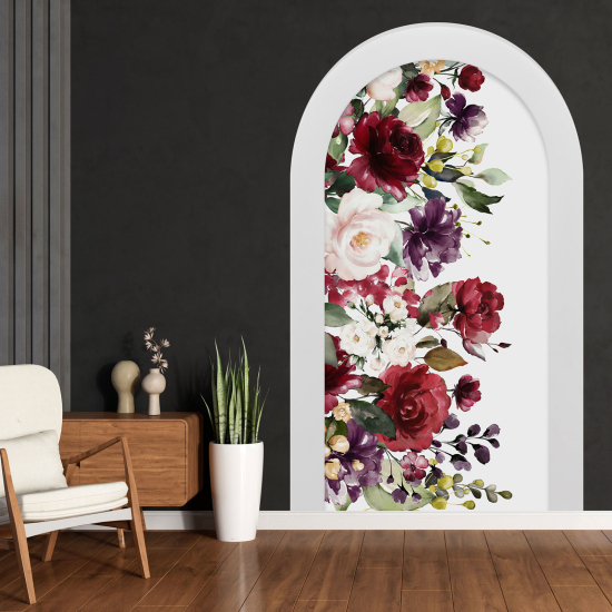 Optical Illusions Arch Wall Sticker - Flowers