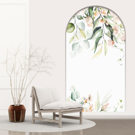 Optical Illusions Arch Wall Sticker - Flowers