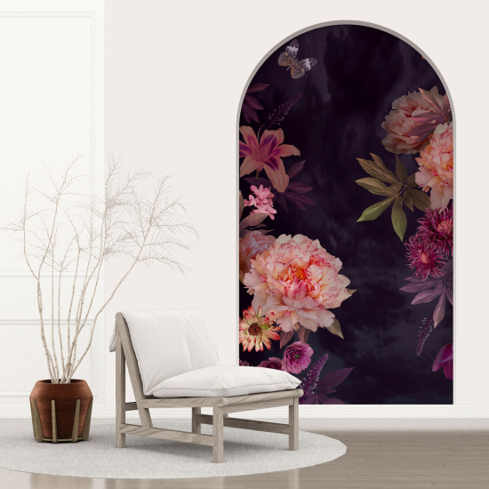 Optical Illusions Arch Wall Sticker - Flowers