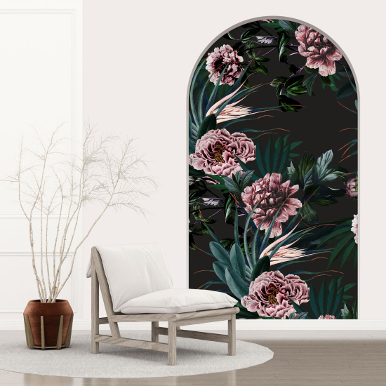 Optical Illusions Arch Wall Sticker - Flowers