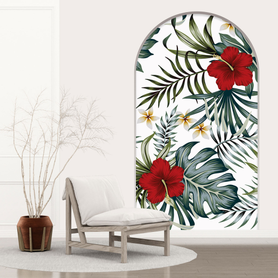 Optical Illusions Arch Wall Sticker - Flowers