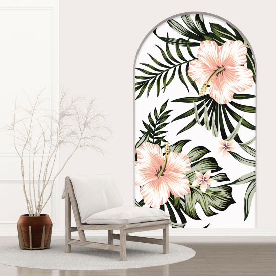 Optical Illusions Arch Wall Sticker - Flowers