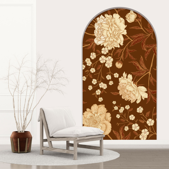 Optical Illusions Arch Wall Sticker - Flowers