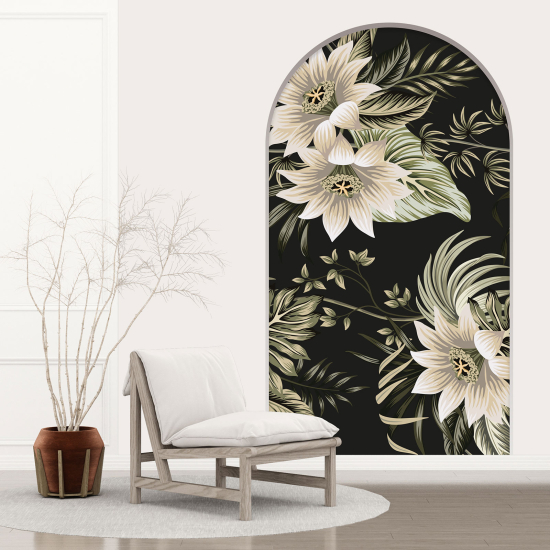 Optical Illusions Arch Wall Sticker - Flowers