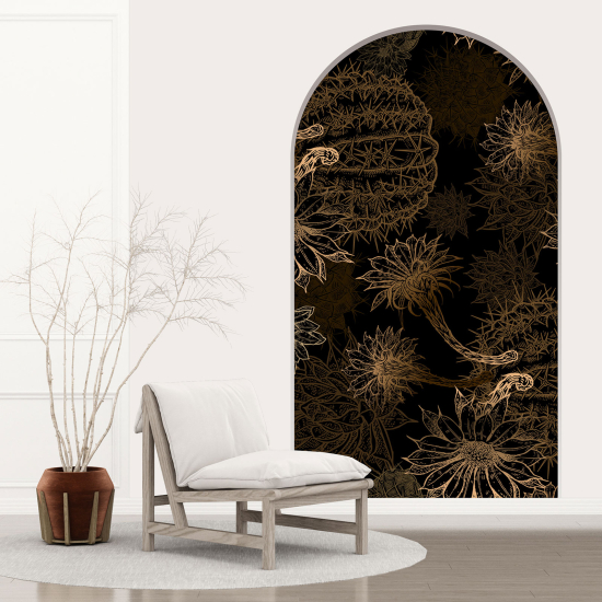 Optical Illusions Arch Wall Sticker - Flowers