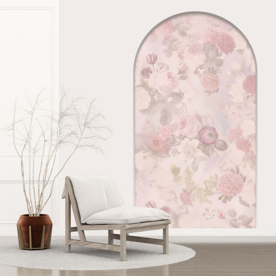 Optical Illusions Arch Wall Sticker - Flowers