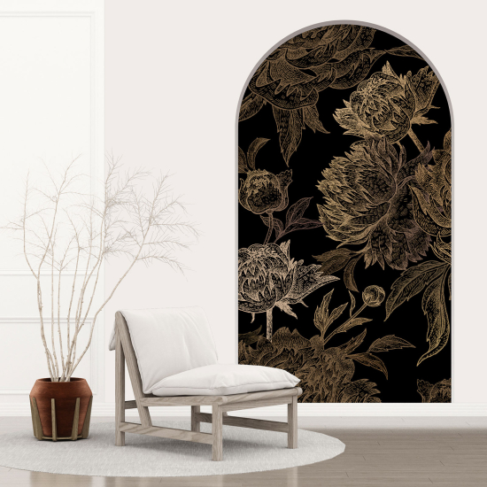 Optical Illusions Arch Wall Sticker - Flowers