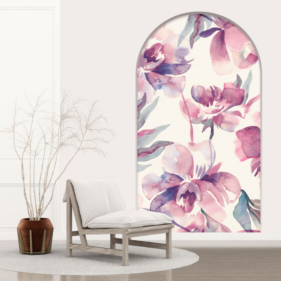 Optical Illusions Arch Wall Sticker - Flowers